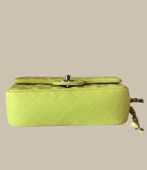Chanel Neon Yellow Mini Flap
