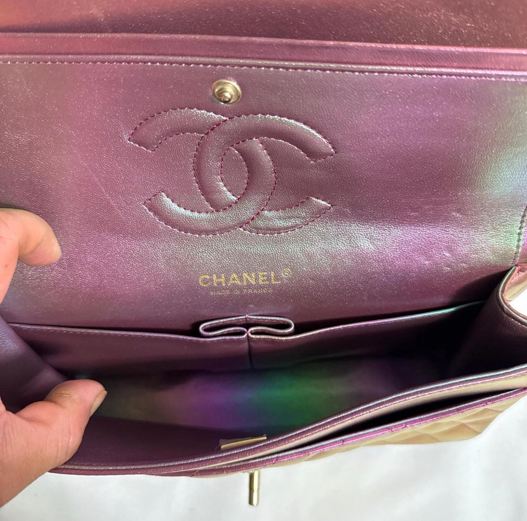 Chanel Metallic Pink Double Flap