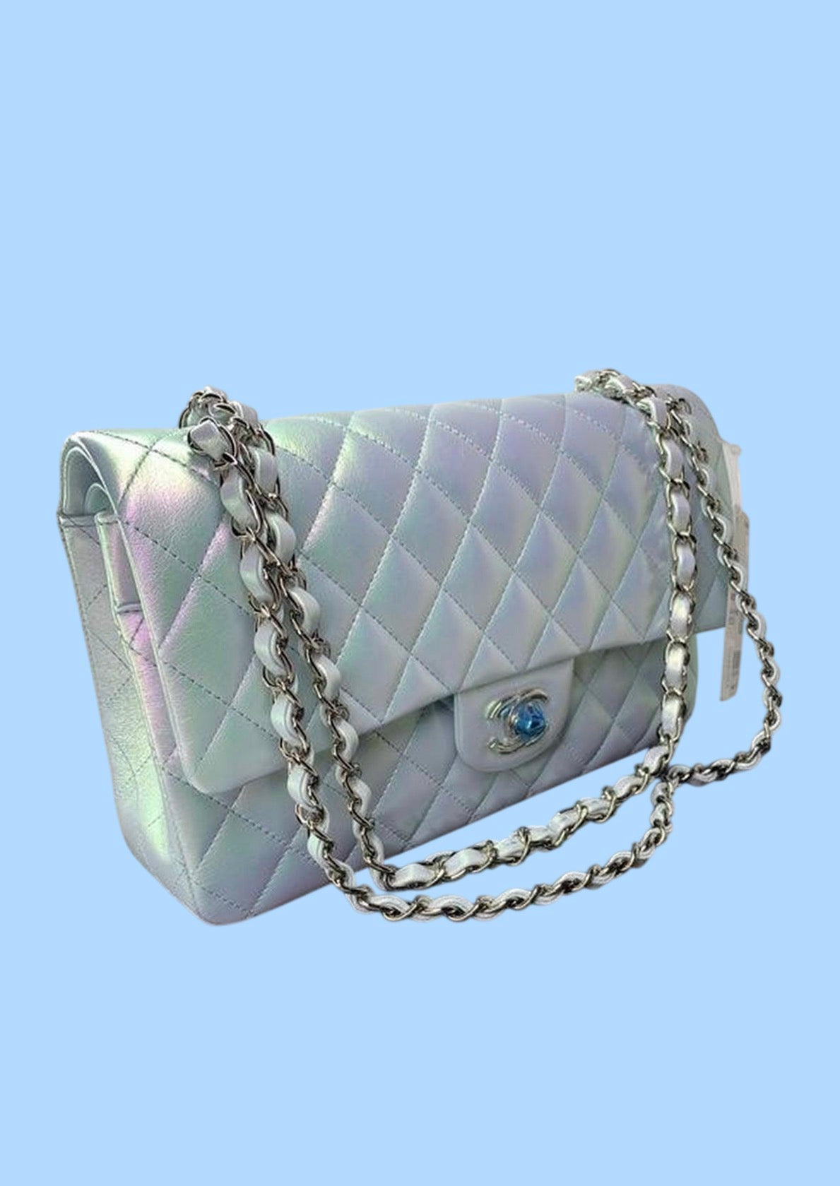 Chanel Metallic Double Flap Bag
