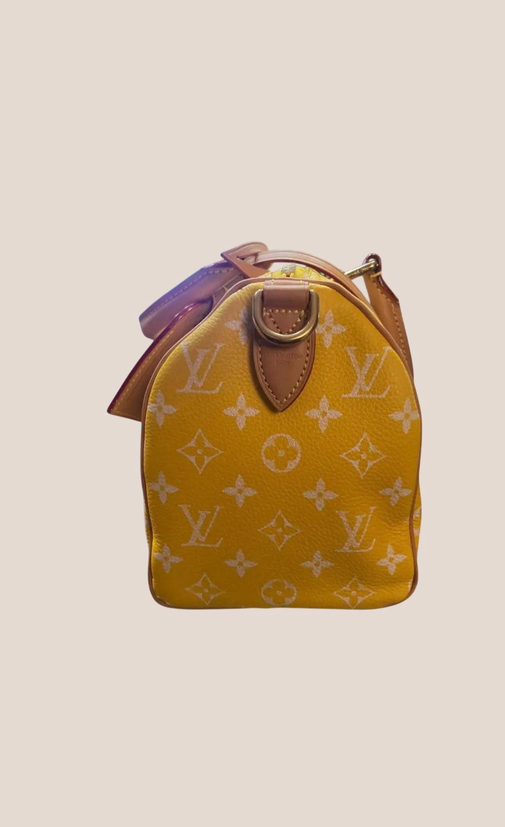 Louis Vuitton yellow speedy bag