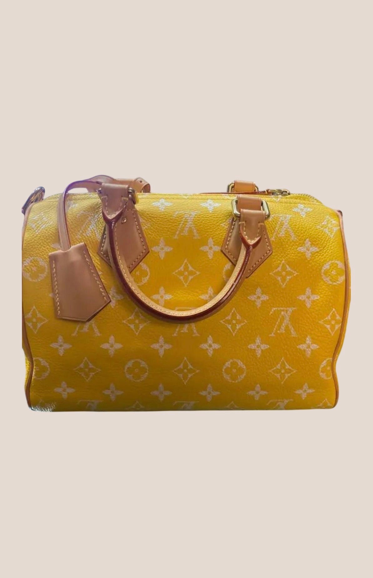 Louis Vuitton yellow speedy bag