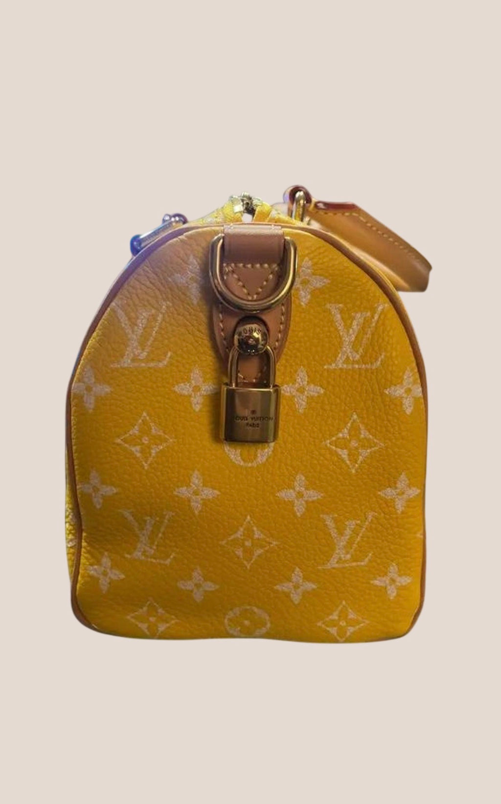 Louis Vuitton yellow speedy bag
